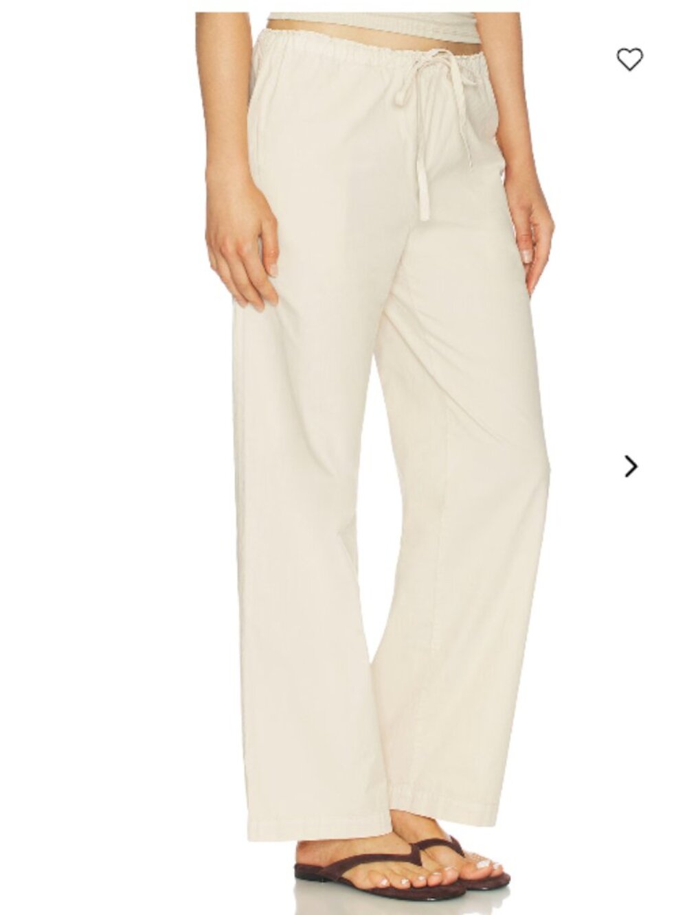 Vir Vita Sienna Cotton Poplin Drawstring Pants in Dune
